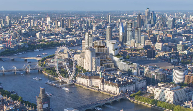 CGI image showing an aerial view of One Waterloo Elizabeth House